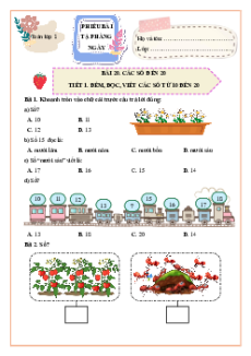 Bài tập hàng ngày Học kì 2 Toán lớp 1 Chân trời sáng tạo