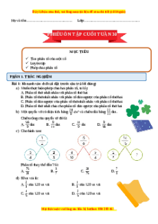 Bài tập cuối tuần Toán 4 Tuần 30 Cánh diều