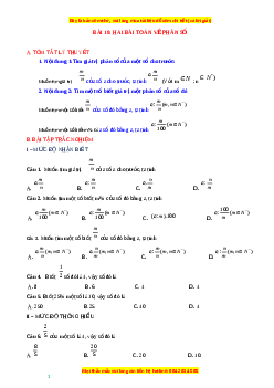 Chuyên đề Hai bài toán về phân số Toán 6 Cánh diều