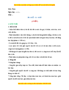 Giáo án Đề -xi - mét Toán 2 Chân trời sáng tạo