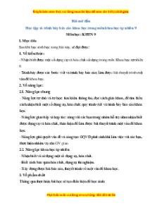 Giáo án Vật Lí 9 Cánh diều (năm 2025) | Giáo án Vật Lí 9 mới, chuẩn nhất