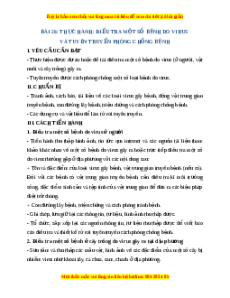 Lý thuyết Sinh học 10 Kết nối tri thức Bài 26: Thực hành điều tra một số bệnh do virus và tuyên truyền phòng chống bệnh