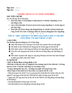 Giáo án HĐTN 10 Kết nối tri thức Chủ đề 6. Tham gia xây dựng cộng đồng