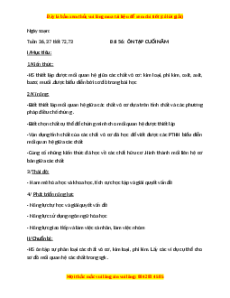 Giáo án Ôn tập cuối năm Hóa học 9