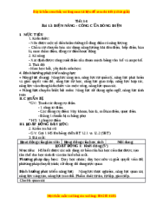 Giáo án Điện năng - Công của dòng điện Vật lí 9