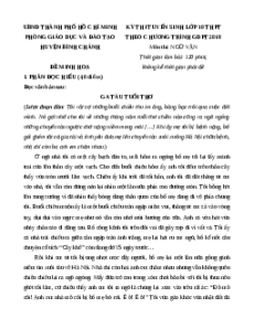 Đề minh họa thi vào lớp 10 Ngữ văn 2025 - Phòng GD Bình Chánh