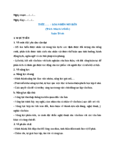 Giáo án Thực hành đọc hiểu: Loạn đến nơi rồi Ngữ Văn 12 Cánh diều