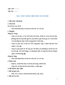 Giáo án Chủ đề E Bài 3 Tin học lớp 5 Cánh diều: Thực hành chèn ảnh vào văn bản