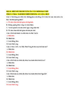 Trắc nghiệm Bài 13: Một số thành tựu của văn minh Đại Việt Lịch sử 10 Đúng-Sai 2025