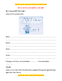 VBT Toán lớp 3 Bài 76 (Cánh diều): Em ôn lại những gì đã học