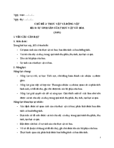 Giáo án Bài 8: Sự sinh sản của thực vật có hoa Khoa học lớp 5 Cánh diều