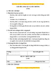 Giáo án Bài 22 Khoa học lớp 4 (Cánh diều): Chuỗi thức ăn