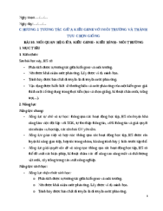 Giáo án Bài 10 Sinh học 12 Chân trời sáng tạo: Mối quan hệ giữa kiểu gene - kiểu hình - môi trường