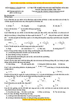 Đề Tốt nghiệp Vật lí 2024 theo đề tham khảo (Đề 9)