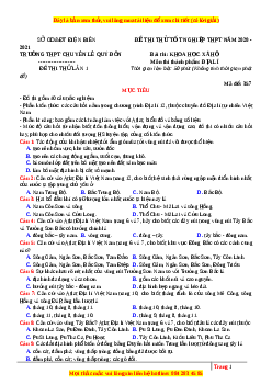 Đề thi thử Địa Lí trường Chuyên Lê Quý Đôn lần 1 năm 2021