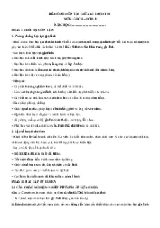 Đề cương Giữa kì 2 GDCD 8 Chân trời sáng tạo (có lời giải)