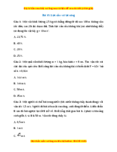 Trắc nghiệm Lực cản và lực nâng Vật lí 10 Kết nối tri thức