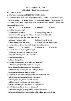 Câu hỏi ôn tập + Đề kiểm tra GDCD 9 Bài 2 (chung cho ba sách)