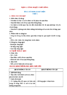 Giáo án Bài 3 Công nghệ lớp 3 Chân trời sáng tạo: Sử dụng quạt điện