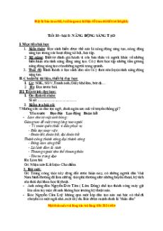 Giáo án Bài 8 GDCD 9: Năng động, sáng tạo