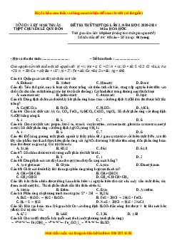 Đề thi thử Hóa Học trường Chuyên Lê Quý Đôn năm 2021