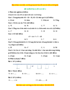Đề thi giữa kì 1 Toán lớp 2 Kết nối tri thức - Đề 4