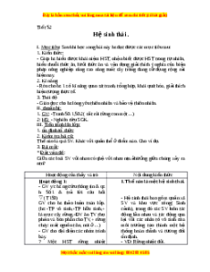 Giáo án Hệ sinh thái Sinh học 9