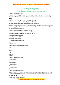 Trắc nghiệm Năng lượng và sự truyền năng lượng KHTN 6 Kết nối tri thức