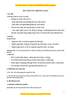 Giáo án Toán 8 Bài tập cuối chương 6 Chân trời sáng tạo