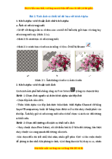 Lý thuyết Tin học 10 Cánh diều Bài 3: Tách ảnh và thiết kế đồ họa với kênh alpha