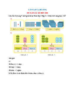 Giải sgk Toán lớp 3 Chân trời sáng tạo