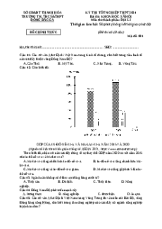 Đề thi thử tốt nghiệp Địa lí trường THPT Đông Bắc Ga năm 2024