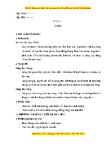Giáo án Tuần 11 HĐTN lớp 4 Kết nối tri thức