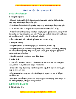Giáo án Luyện tập chung Toán lớp 4 Cánh diều