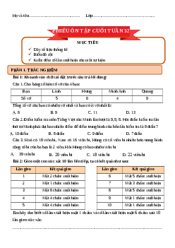 Bài tập cuối tuần Toán 4 Tuần 32 Cánh diều