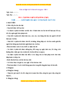 Giáo án Thương nhớ quê hương (2024) Chân trời sáng tạo