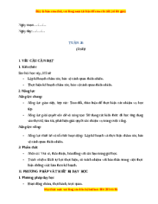 Giáo án Tuần 31 HĐTN lớp 4 Kết nối tri thức