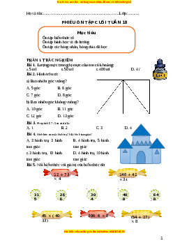 Bài tập cuối tuần Toán lớp 3 Tuần 18 Kết nối tri thức (có lời giải)
