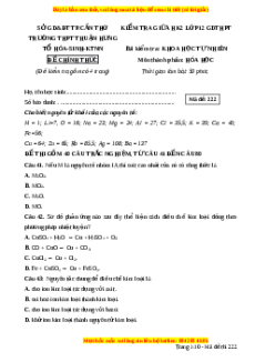 Đề thi giữa kì 2 Hóa học 12 trường THPT Thuận Hưng - Cần Thơ năm 2023