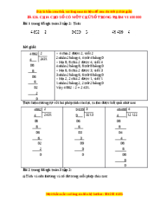 Giải Sgk Toán lớp 3 Bài 26: Chia cho số có một chữ số trong phạm vi 100 000 (Cánh diều)