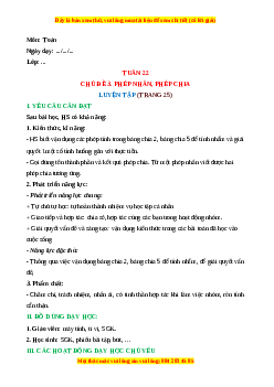 Giáo án Luyện tập (Trang 25) Toán lớp 2 Cánh diều