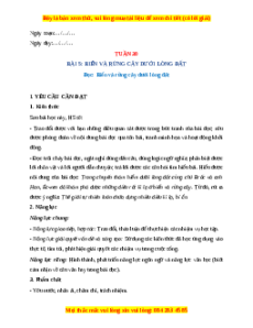 Giáo án Tuần 30 Tiếng Việt lớp 4 Chân trời sáng tạo