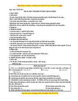 Giáo án Vật lí 12 Bài tập hiện tượng quang điện