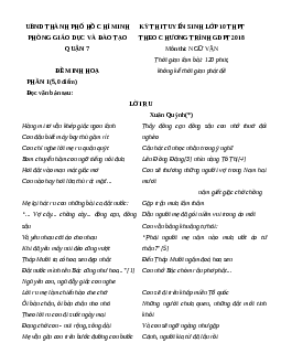 Đề minh họa thi vào lớp 10 Ngữ văn 2025 - Phòng GD Quận 7