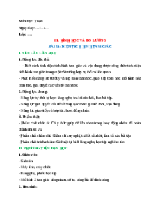 Giáo án Diện tích hình tam giác Toán lớp 5 Cánh diều