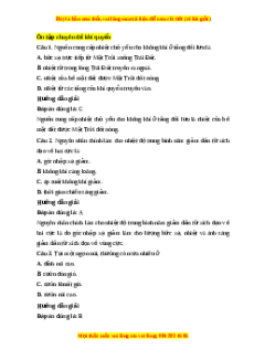 Trắc nghiệm tổng hợp Địa Lí 10 Chương 3: Khí quyển Địa lí 10 Cánh diều