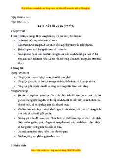 Giáo án Cấp số nhân Toán 11 Chân trời sáng tạo