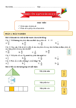 Bài tập cuối tuần Toán lớp 4 Cánh diều (Học kì 2)