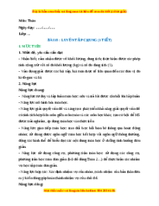 Giáo án Luyện tập chung Toán lớp 2 Kết nối tri thức