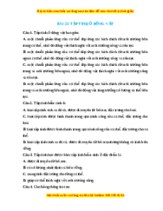 Trắc nghiệm Tập tính ở động vật KHTN 7 Chân trời sáng tạo